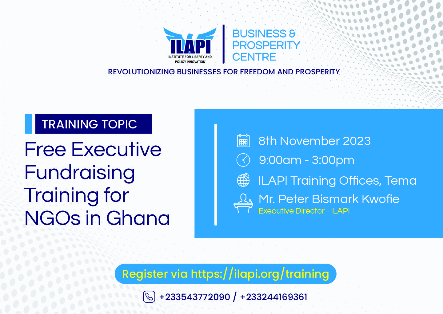 Free Executive Fundraising Training for NGOs in Ghana